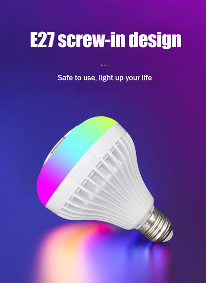 2-in-1 LED Music Bulb with Remote Control & RGB Lights