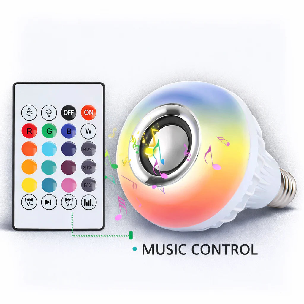 High Quality Bluetooth Speaker Bulb Smart LED RGB + Remote Control Wireless