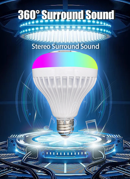 2-in-1 LED Music Bulb with Remote Control & RGB Lights