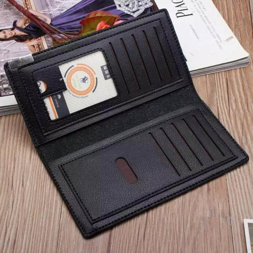Long Leather kangroo wallet For Men