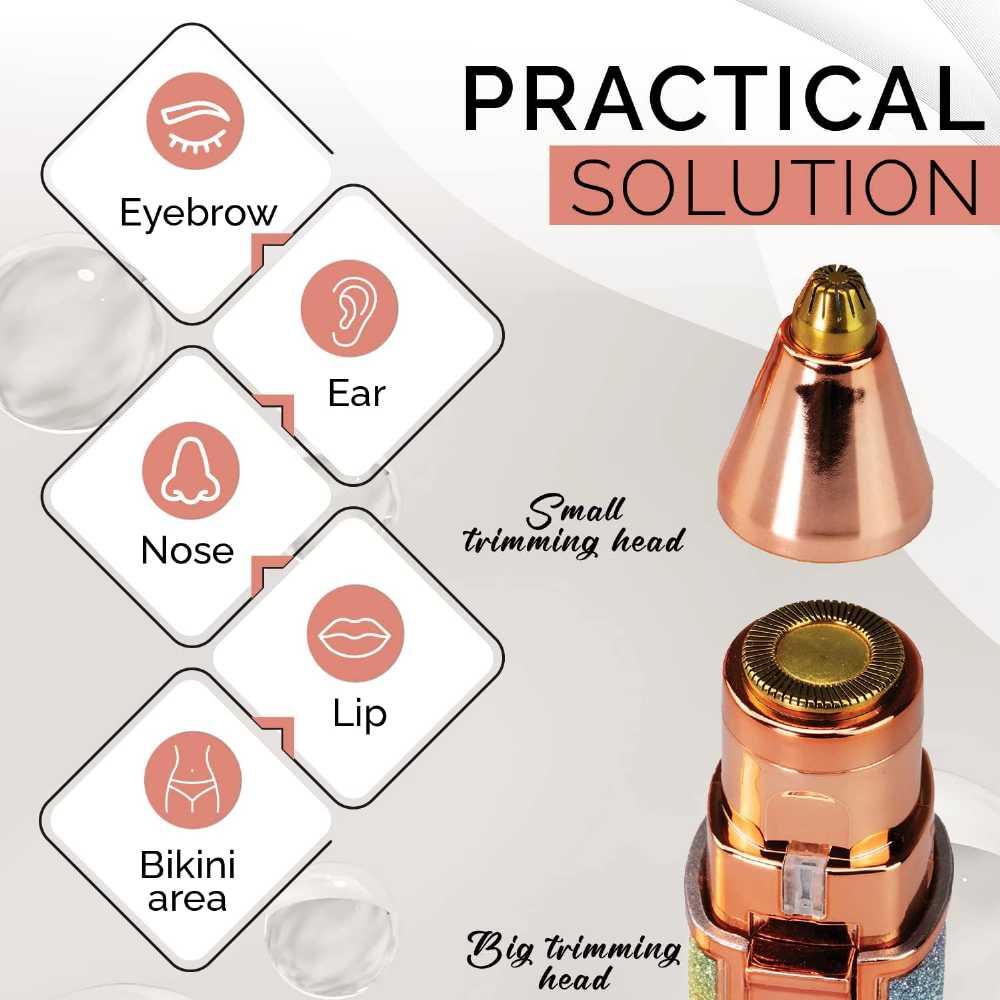 Rechargeable 2-in-1 Flawless Facial Hair Remover for Women