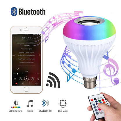 2-in-1 LED Music Bulb with Remote Control & RGB Lights