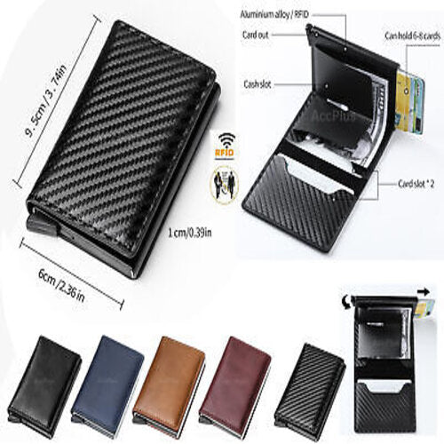 Anti Rfid Carbon Fiber ID Credit Card Holder